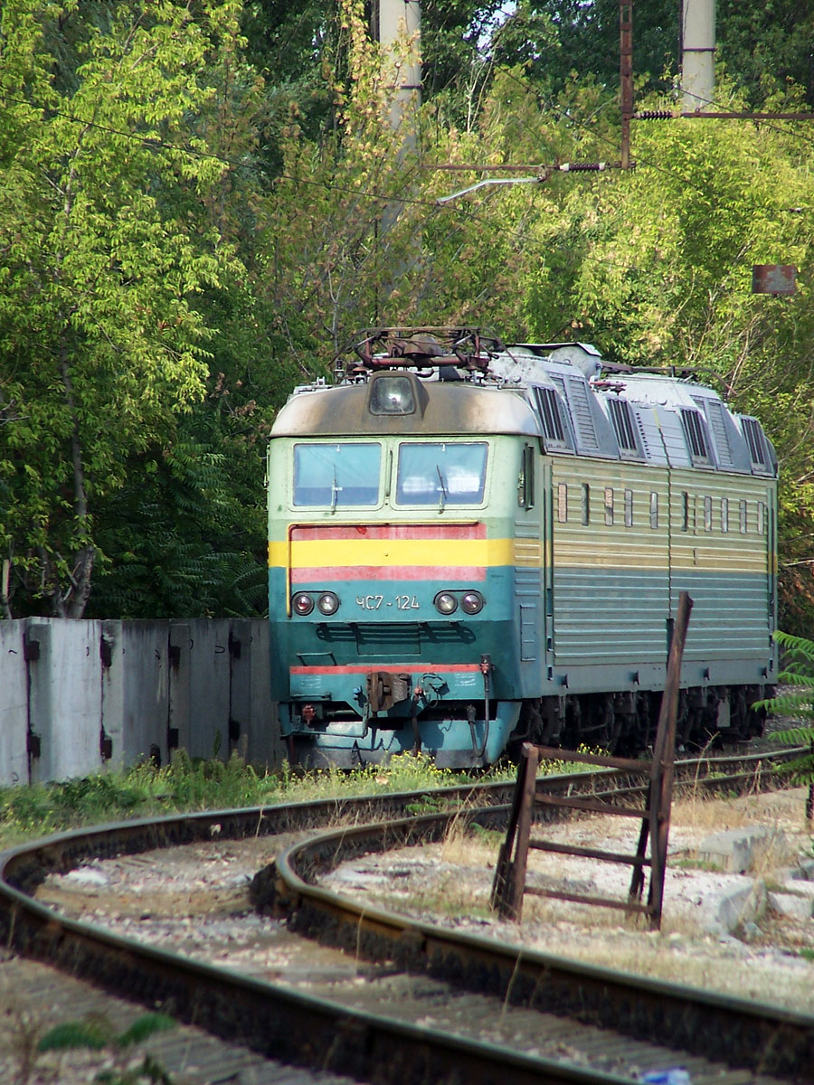 Електровоз ЧС7-124, парк відстою ст. Сімферополь-Пас.