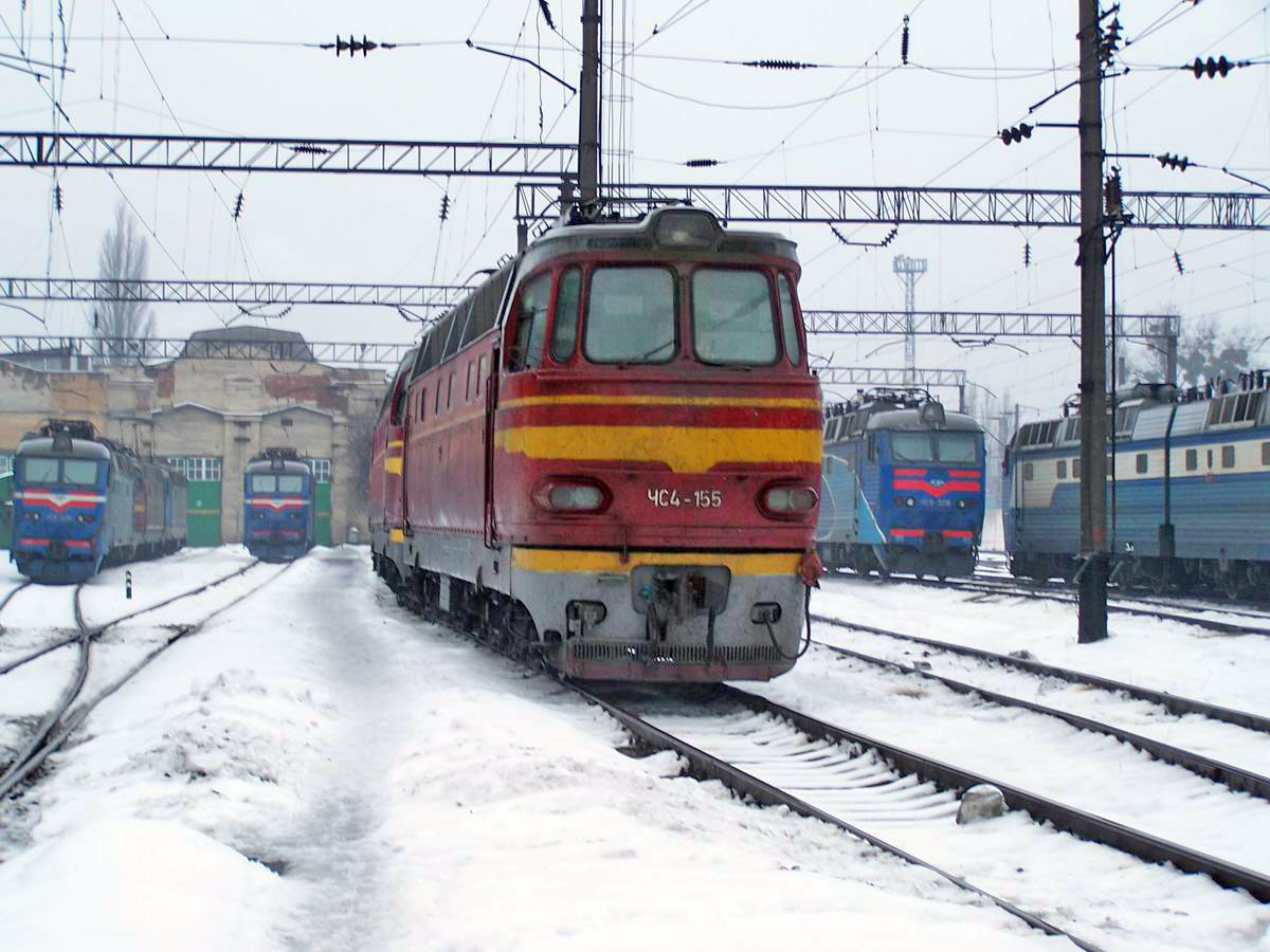 Електровоз ЧС4-155, локомотивне депо Київ-Пасс.