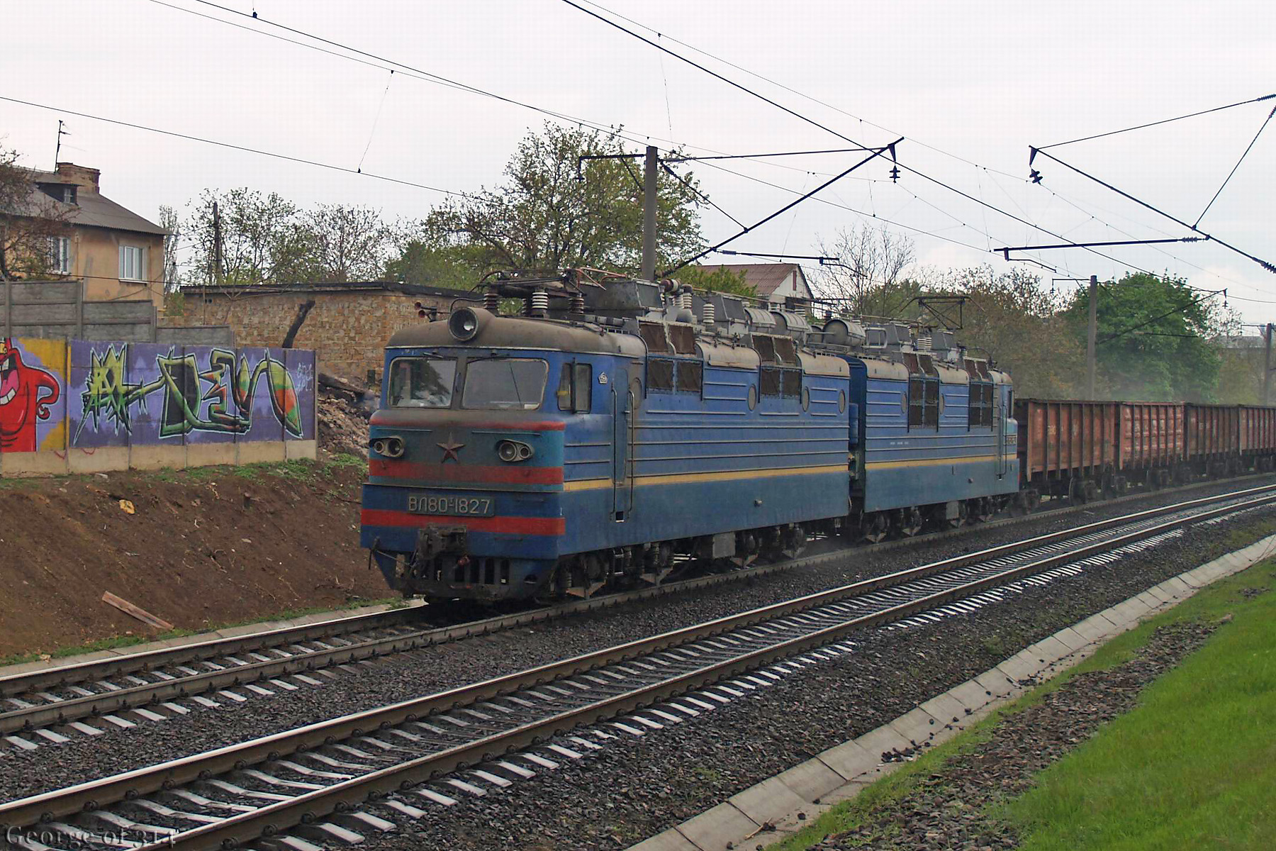 Електровоз ВЛ80Т-1827, перегін пост 1310 км - Одеса-Застава-ІІ
