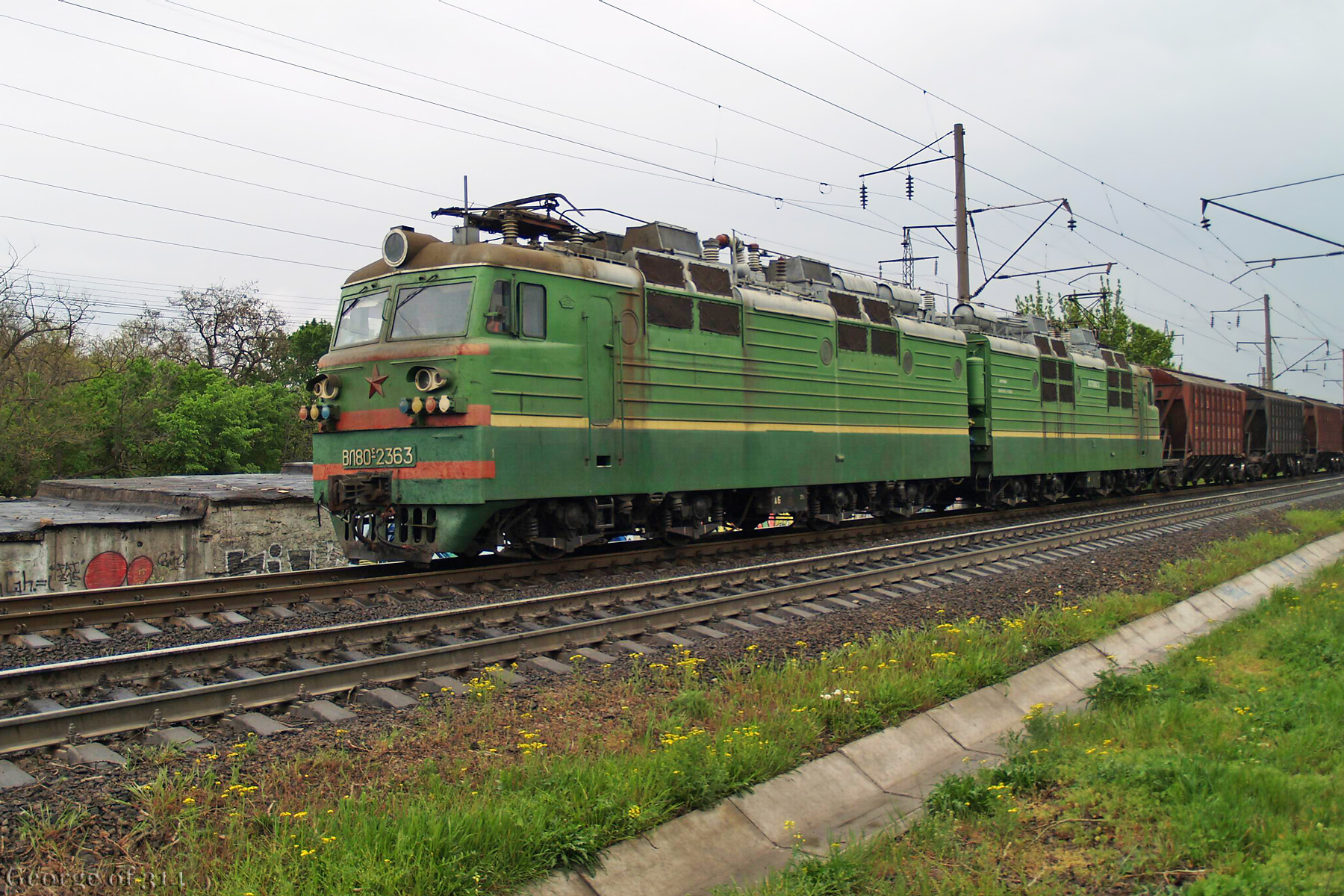 Електровоз ВЛ80С-2363, перегін пост 1310 км - Одеса-Застава-ІІ