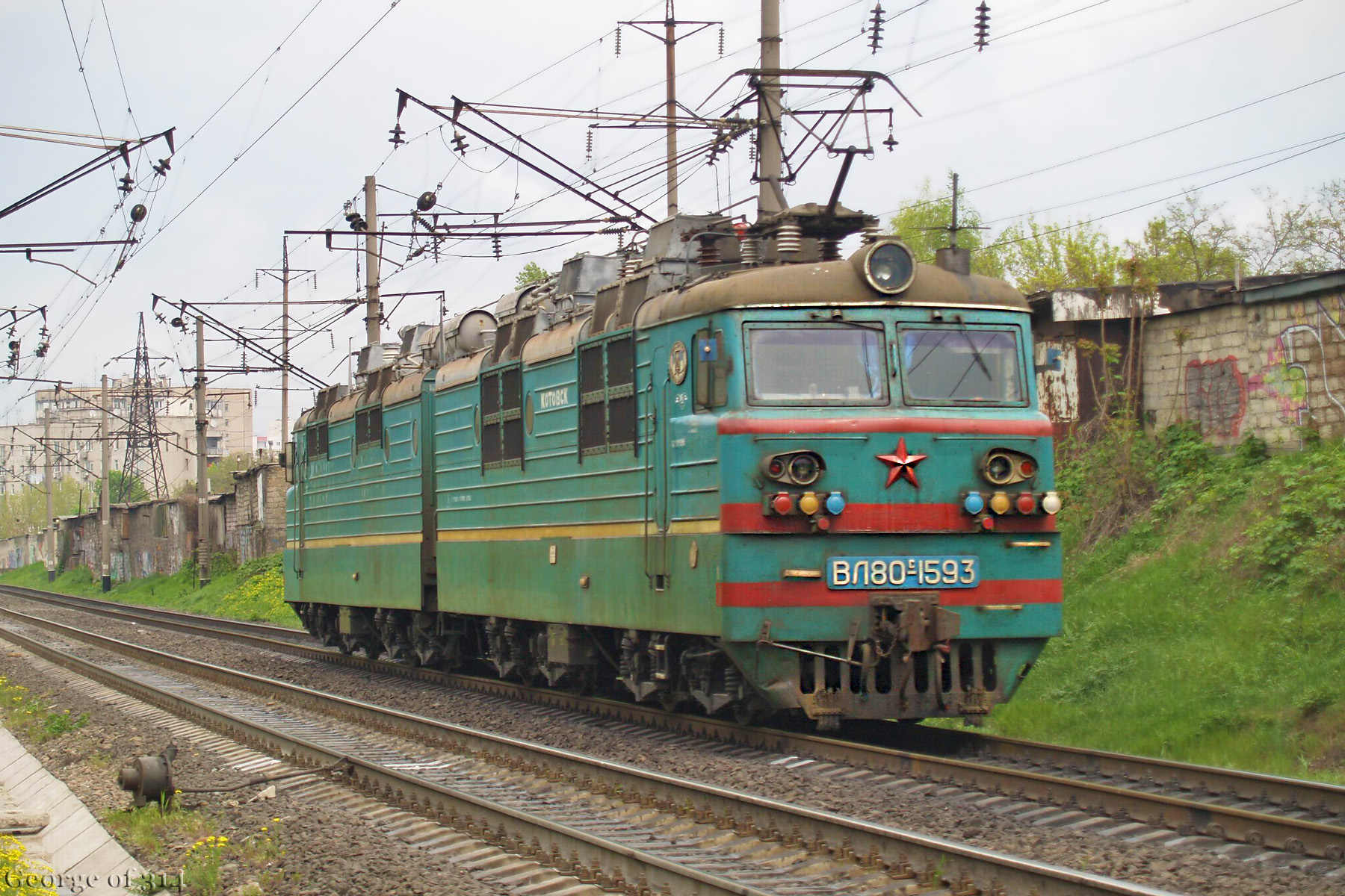 Електровоз ВЛ80С-1593, перегін Одеса-Застава-ІІ - пост 1310 км