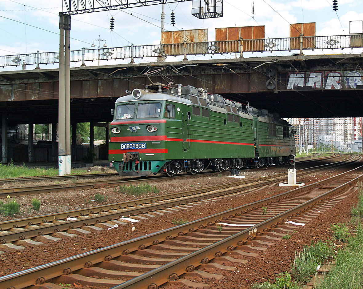 Електровоз ВЛ80Т-1808, перегон Київ-Товарний - Київ-Московский