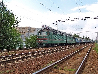 Електровоз ВЛ80Т-1486 приписки депо Гребінка з поїздом Київ-Одеса ч/з Черкаси