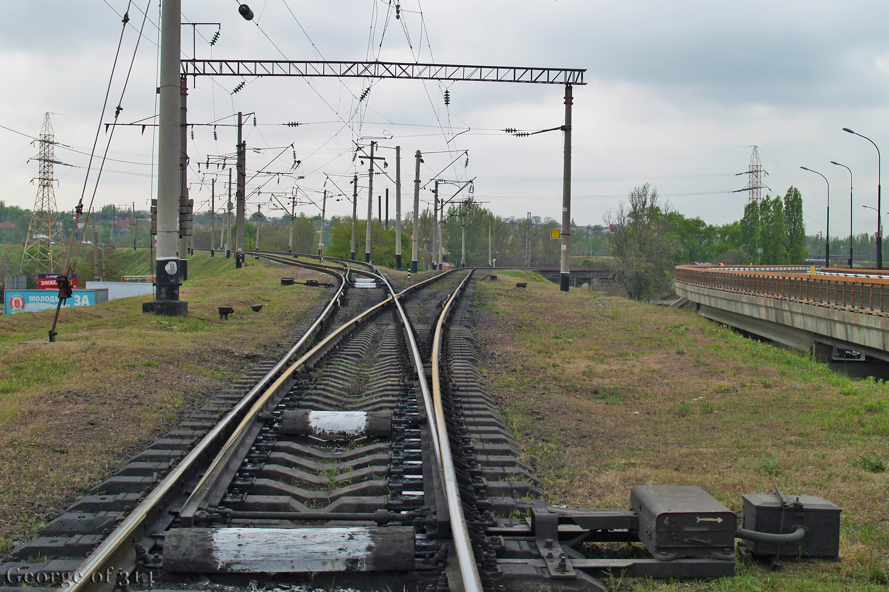 Станція Одеса-Порт, наліво перегін Одеса-Порт - пост 1310 км, направо - перегін Одеса-Порт - Одеса-Пересип