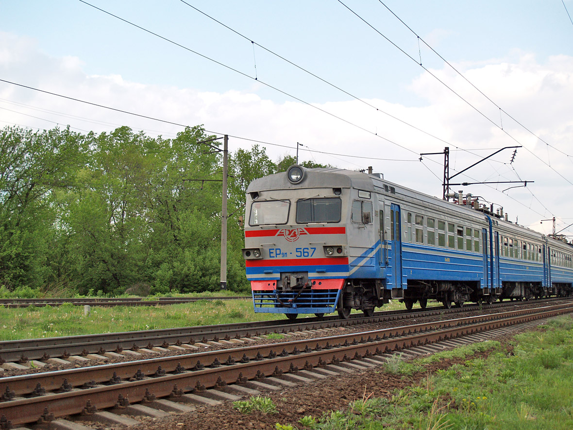 Електропоїзд ЕР9М-567, перегон Київ-Волинський - Вишневе