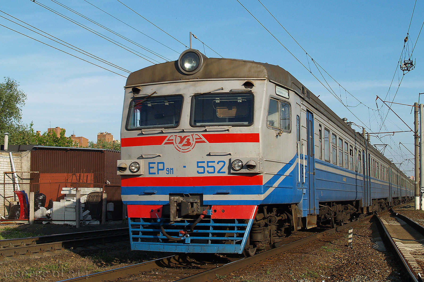 Електропоїзд ЭР9М-552, станція Київ-Товарний