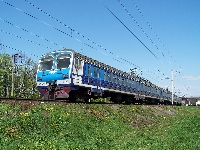 Електропоїзд ЕД9М-0060, перегон Вишневе - Київ-Волинський, Київська обл.