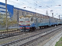 Електропоїзд ЕР9Є-629, південна горловина ст. Київ-Дніпровський