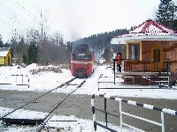 Дизель-поїзд Д1-745, перегон Яремча-Микуличин, м. Яремче