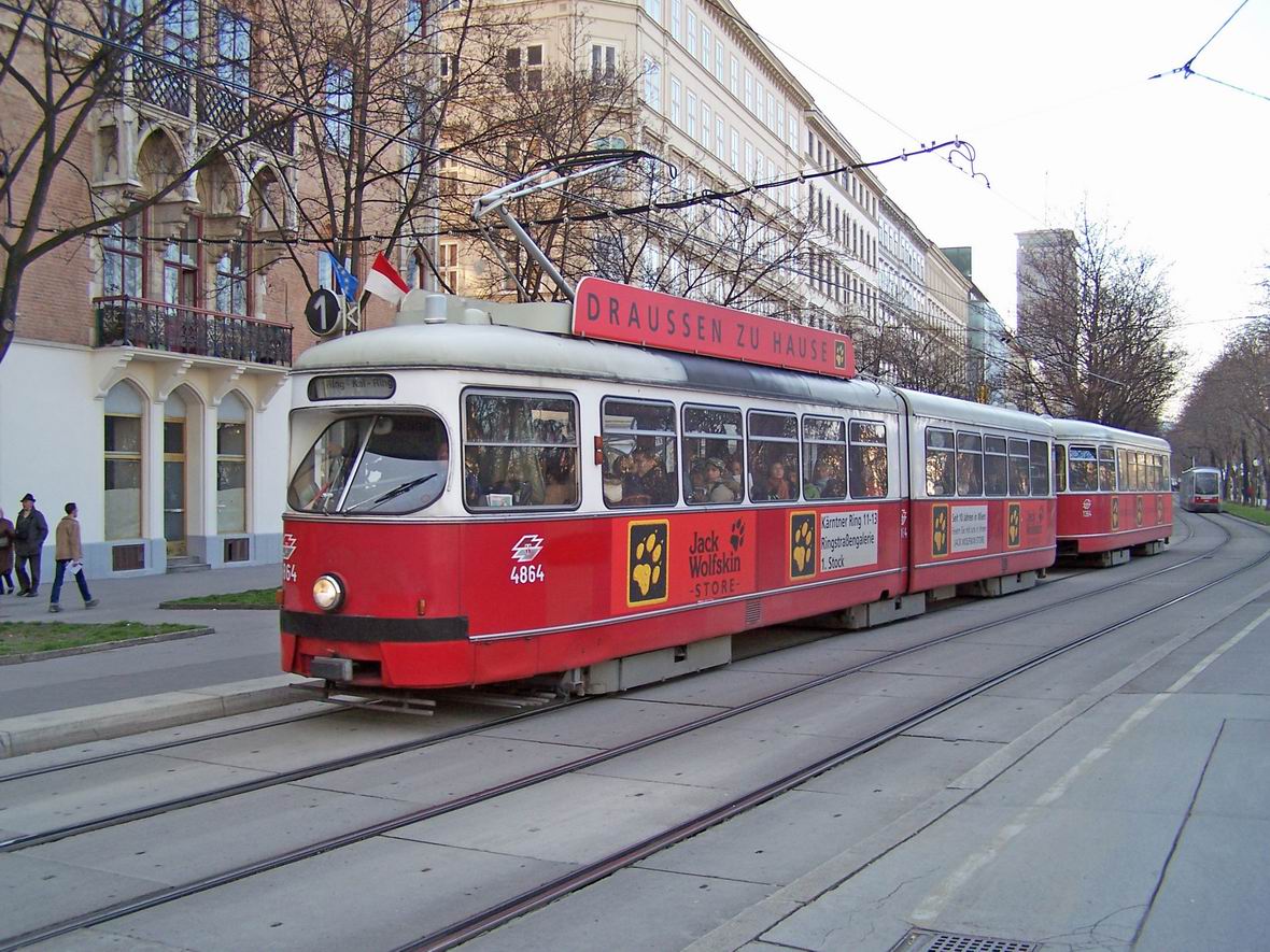 Трамвай типу Е1 з причіпним вагоном типу С, Франц-Йозефс Кай, Відень