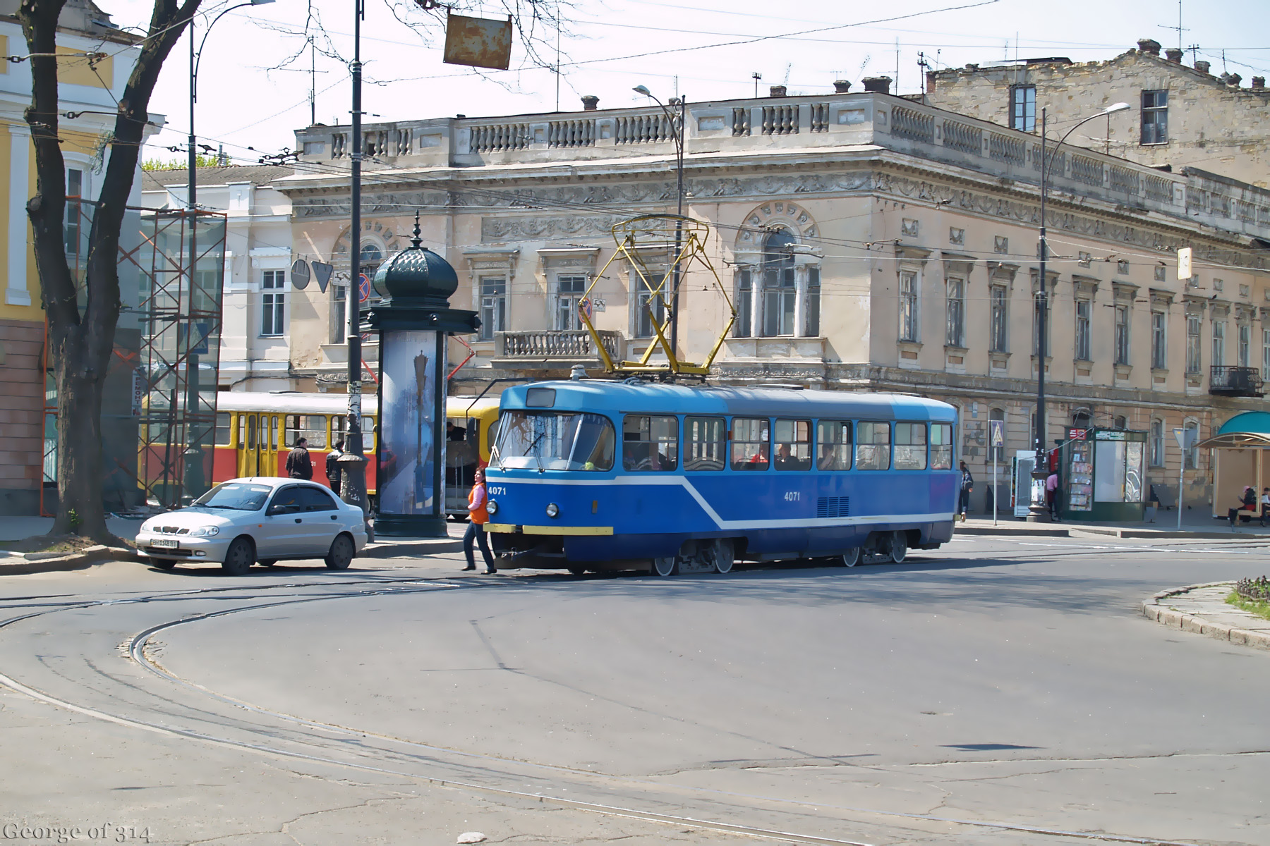 Трамвай Tatra T3SU №4071, маршрут №15, Тираспольська площа, Одеса