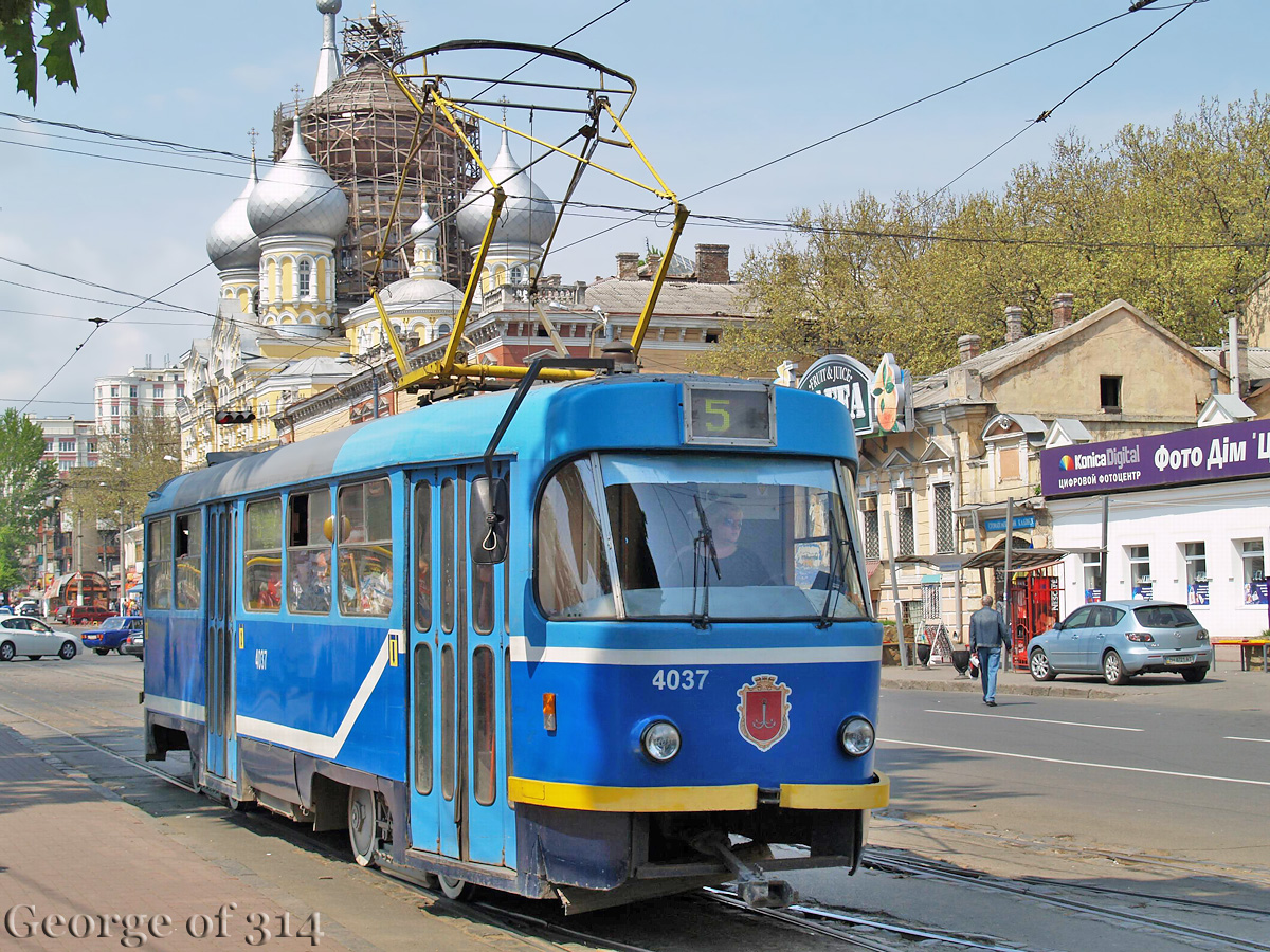 Трамвай Tatra T3SU №4037, маршрут №5, Пантелеймонівська вулиця